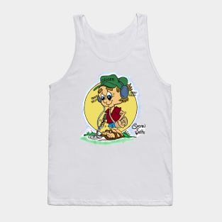 Fritts Cartoons "Metal Detector Digger" Tank Top